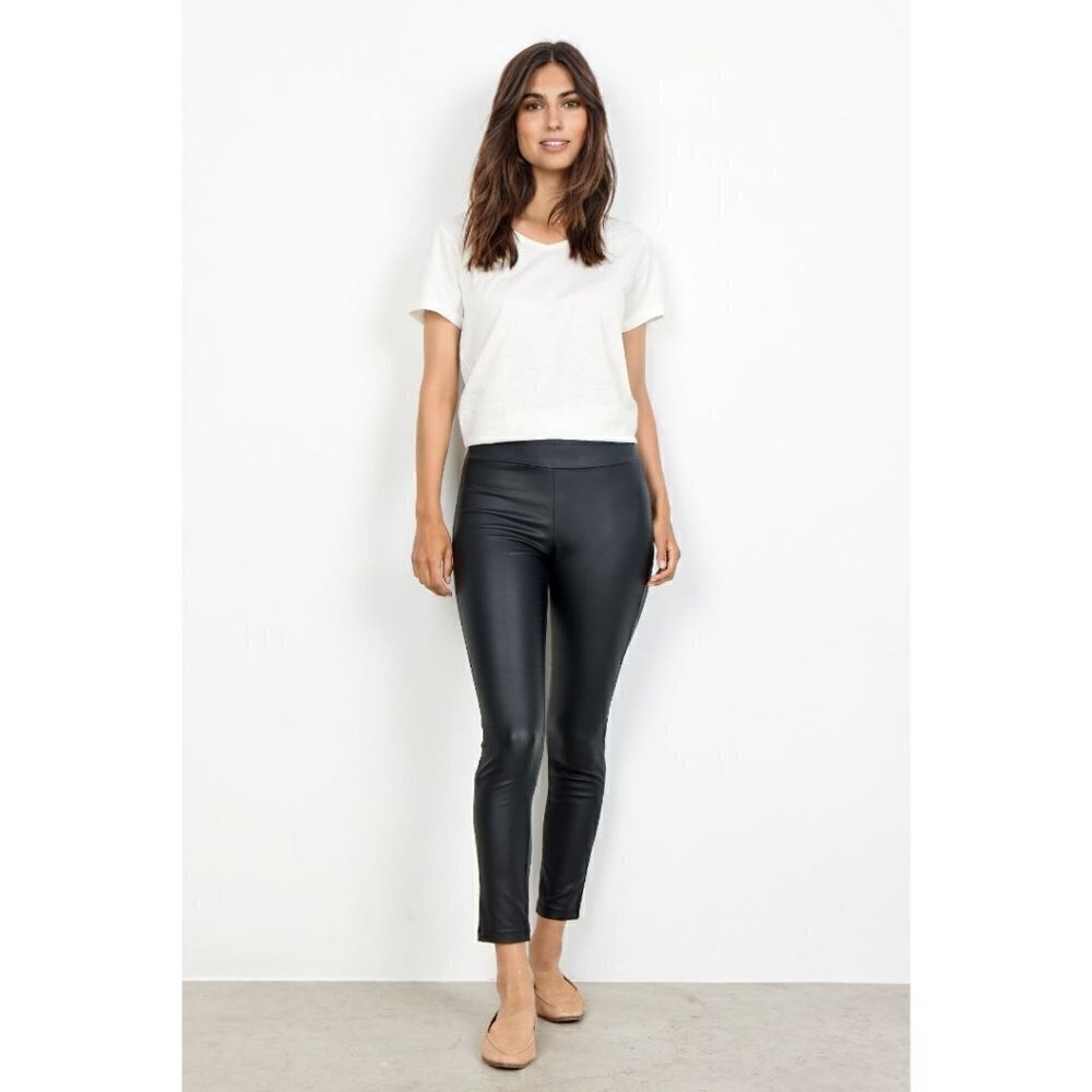 NWT SOYA CONCEPT Black Pam 2 Faux Leather Pants